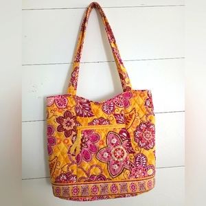 Vera Bradley Retired Bali Gold purse  pink and yellow with check book cover